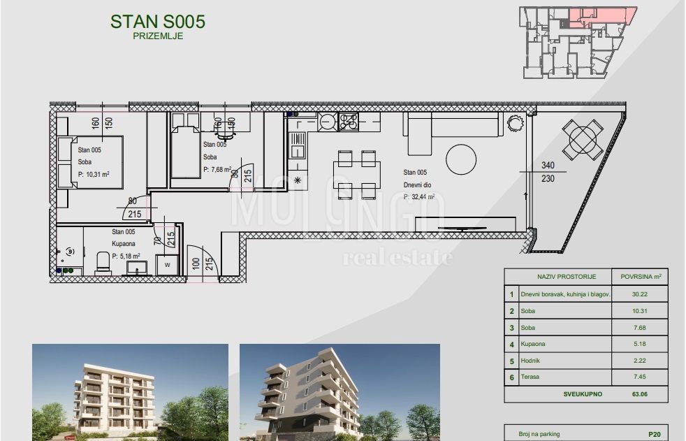 Stanovanje/apartma Zamet, Rijeka, 64,11m2