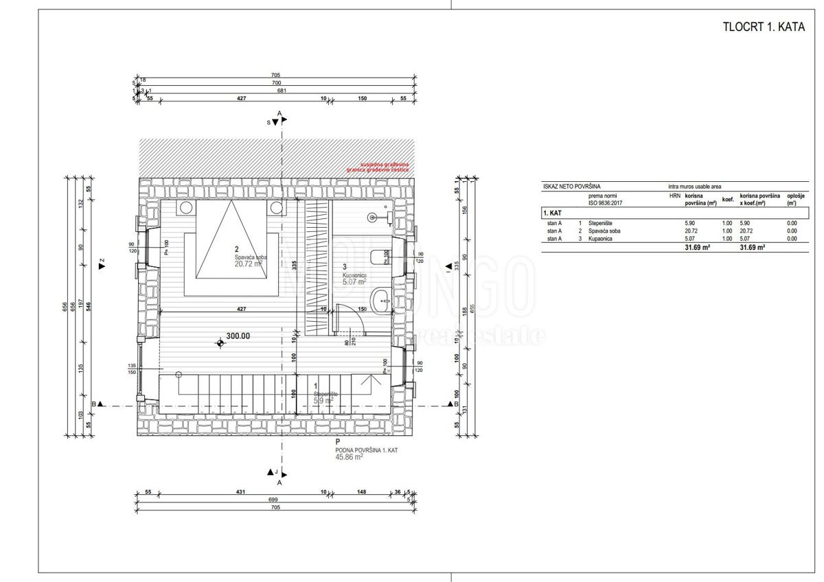 ISTRA, okolica POREČA – Dizajnerska kamnita hiša z bazenom in pogledom na morje