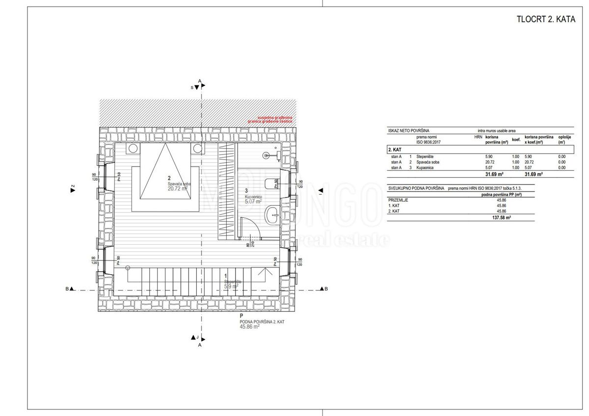 ISTRA, okolica POREČA – Dizajnerska kamnita hiša z bazenom in pogledom na morje
