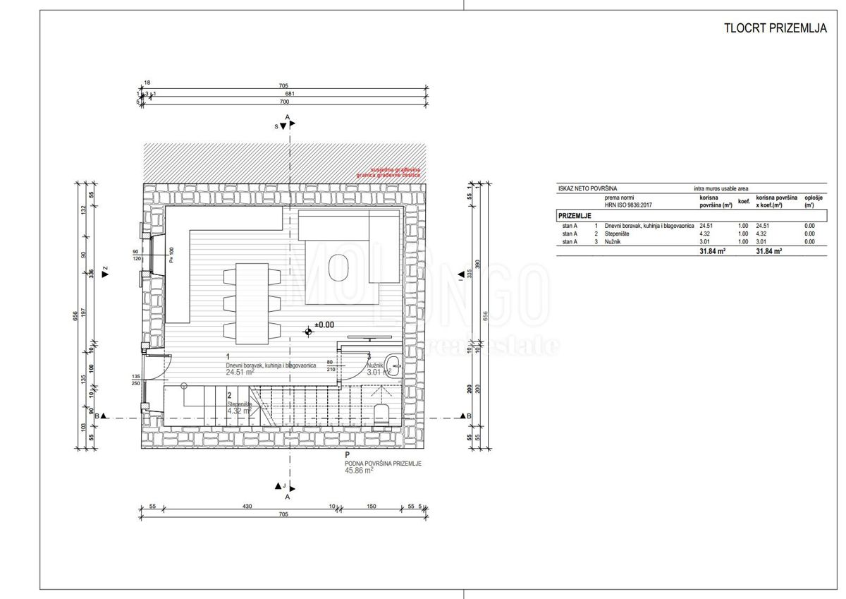 ISTRA, okolica POREČA – Dizajnerska kamnita hiša z bazenom in pogledom na morje
