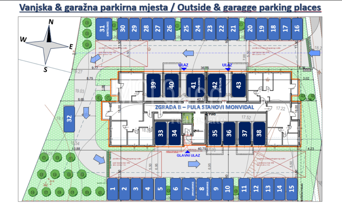 ISTRA, PULA - Novogradnja, stan 23 – 3. kat, 54,57 m²