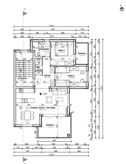 Stanovanje/apartma Njivice, Omišalj, 68m2
