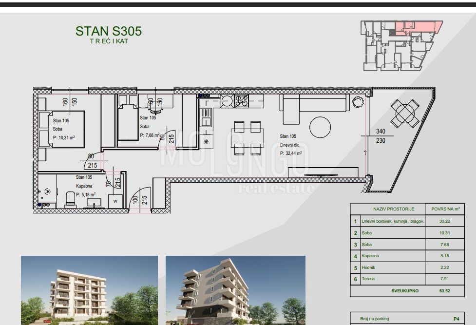 Stanovanje/apartma Zamet, Rijeka, 64,11m2