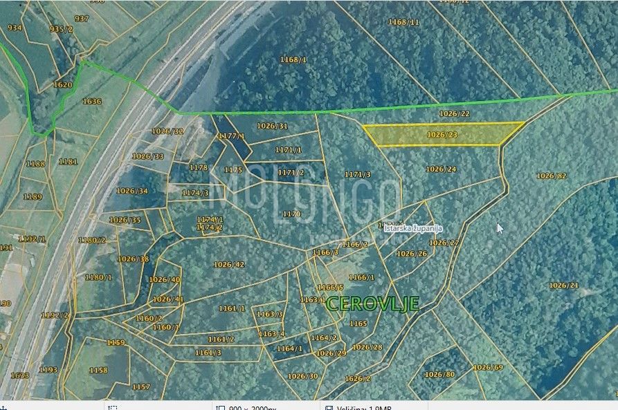 Zemljišče Cerovlje, 1.166m2