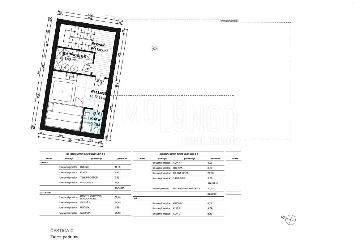 Zemljišče Vrbnik, 484m2