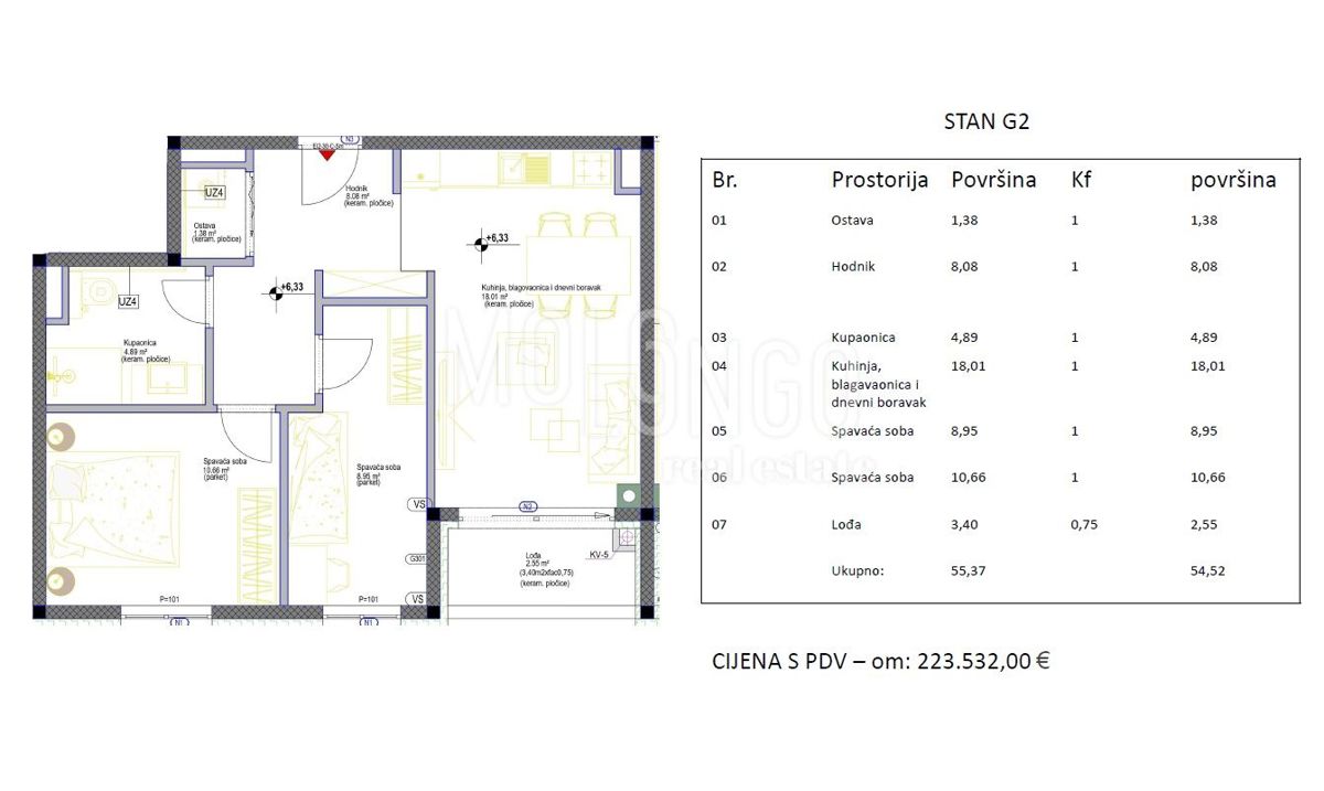 Stanovanje/apartma Poreč, 38,28m2