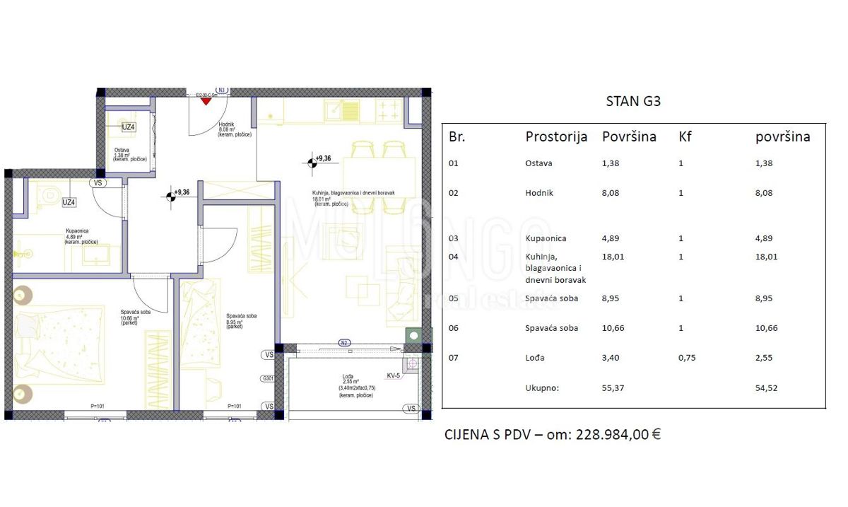 Stanovanje/apartma Poreč, 38,28m2