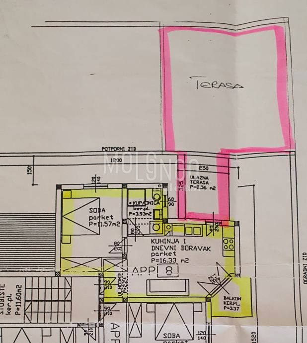 Stanovanje/apartma Klenovica, Novi Vinodolski, 37,44m2