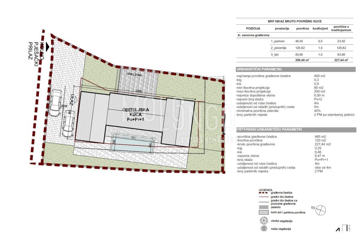 Zemljišče Vrbnik, 484m2