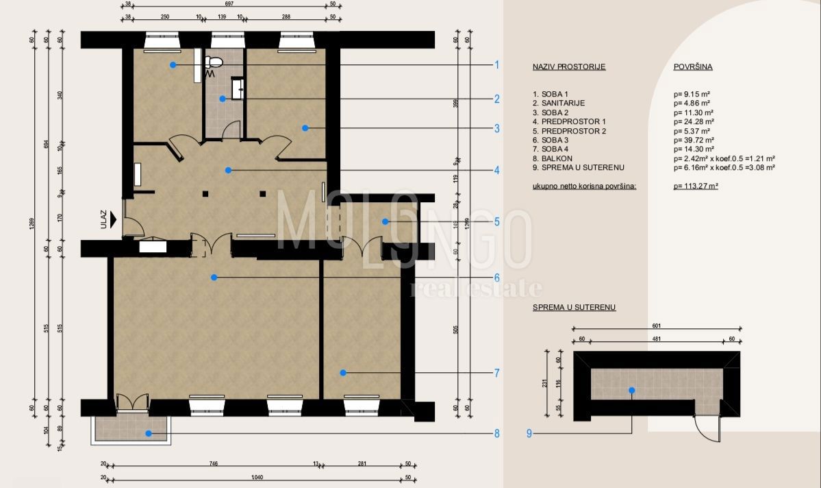 Stanovanje/apartma Centar, Rijeka, 97m2