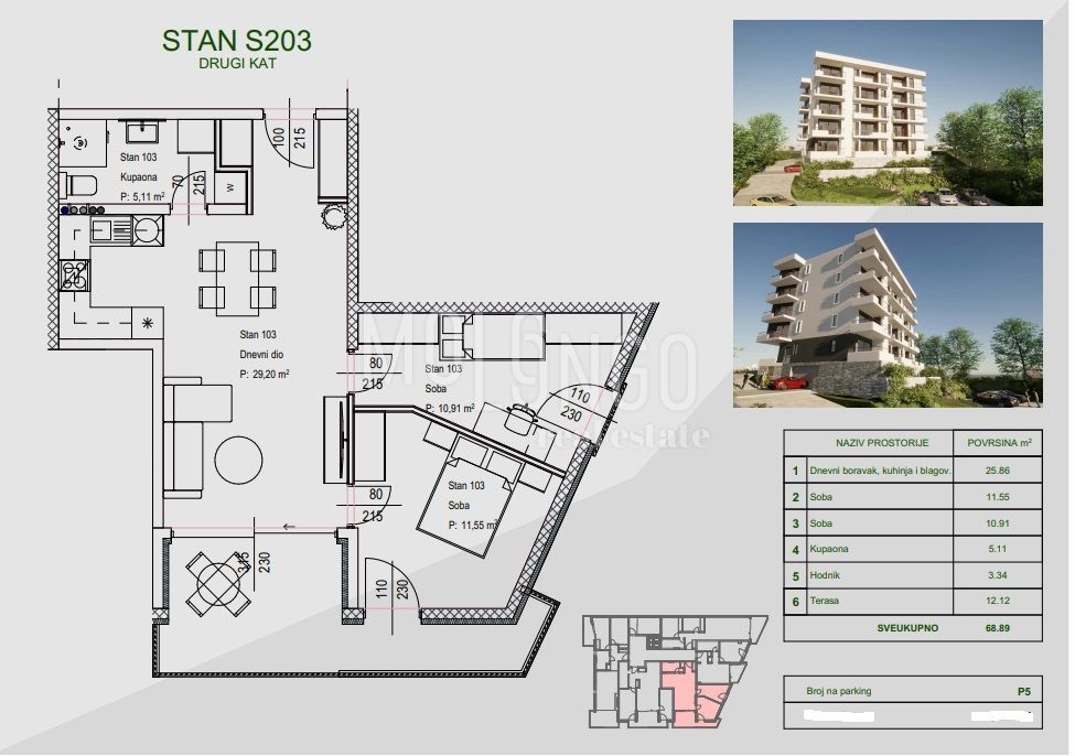 Stanovanje/apartma Zamet, Rijeka, 64,11m2