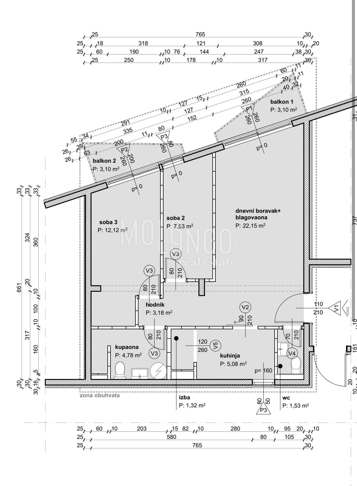 Stanovanje/apartma Zamet, Rijeka, 59,90m2