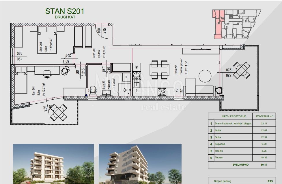 Stanovanje/apartma Zamet, Rijeka, 64,11m2
