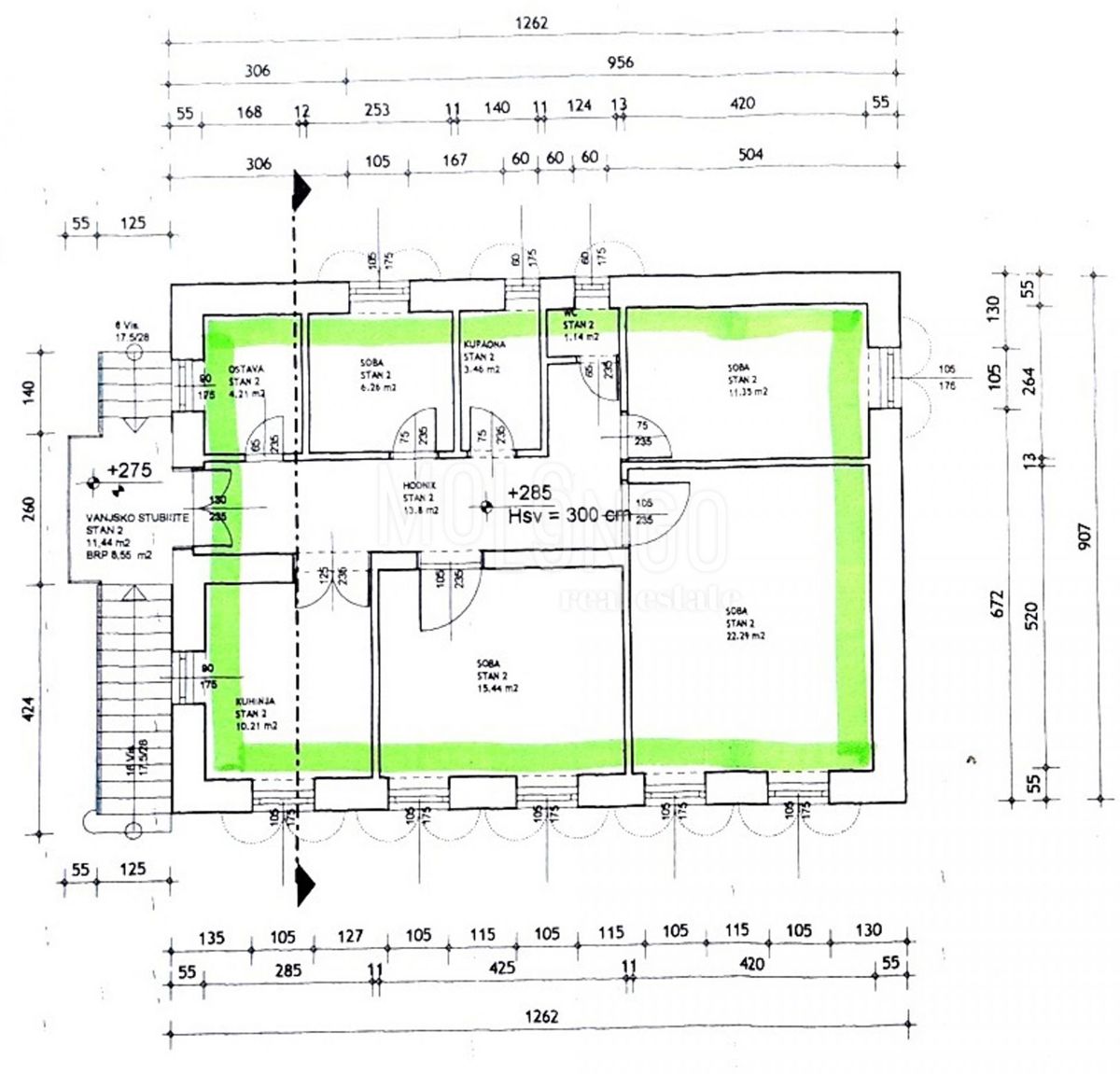 Stanovanje/apartma Trsat, Rijeka, 88,26m2