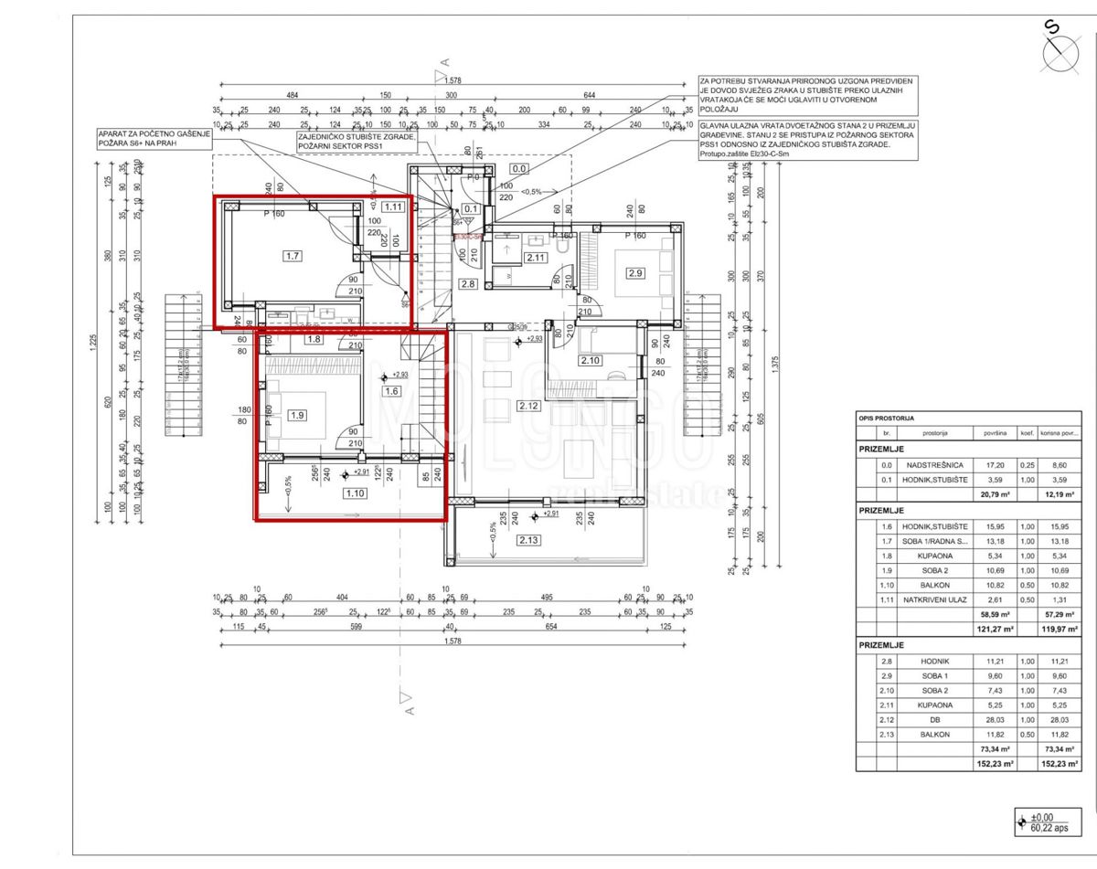 Stanovanje/apartma Dramalj, Crikvenica, 152m2