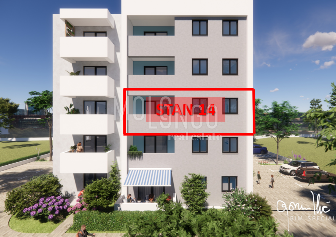 ISTRA, PULA - Novogradnja, stan 14 – 2. kat, 54,57 m²