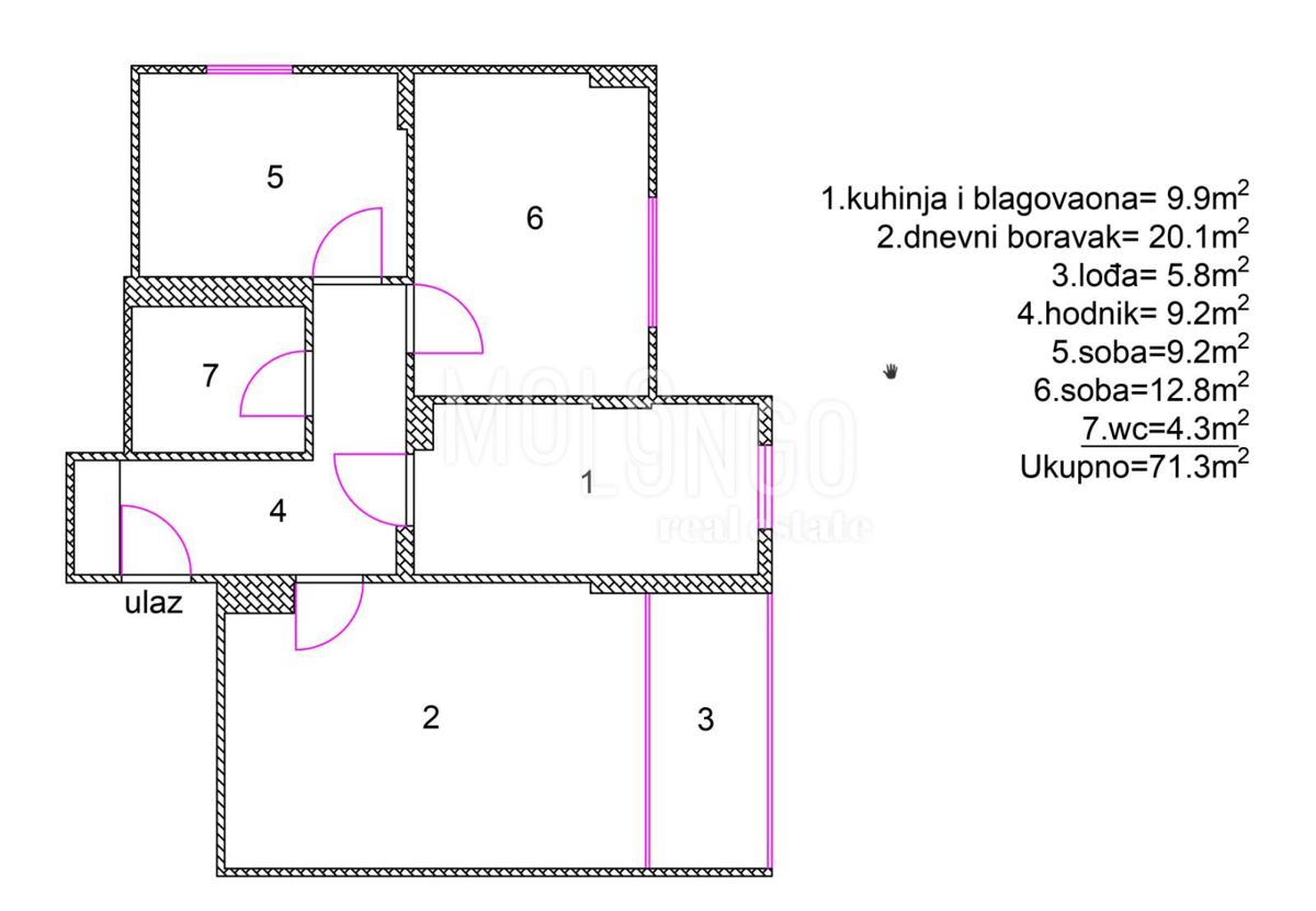 Stanovanje/apartma Podmurvice, Rijeka, 70m2