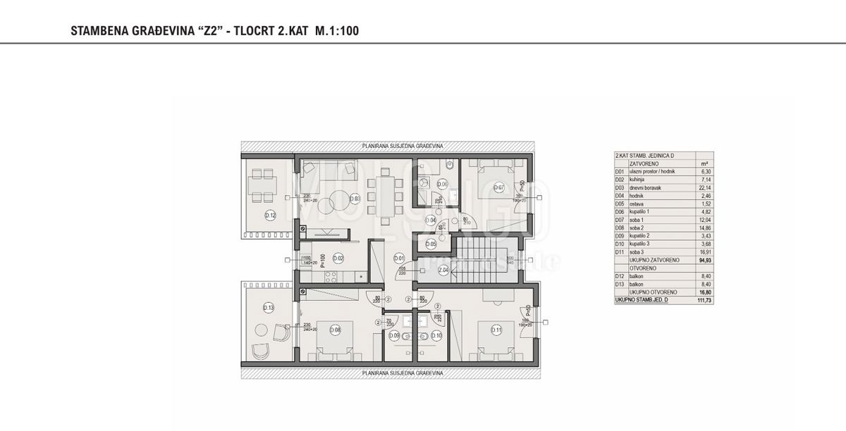 Stanovanje/apartma Centar, Pula, 111,73m2