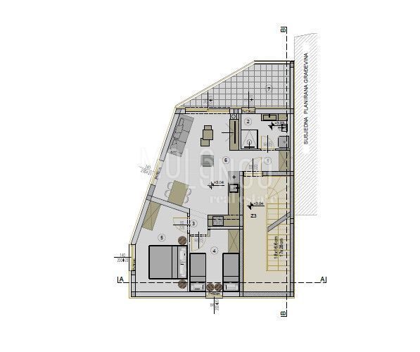PULA – VELI VRH | Stan A2 | 1. kat | Novogradnja | 54,82 m² | terasa | parking