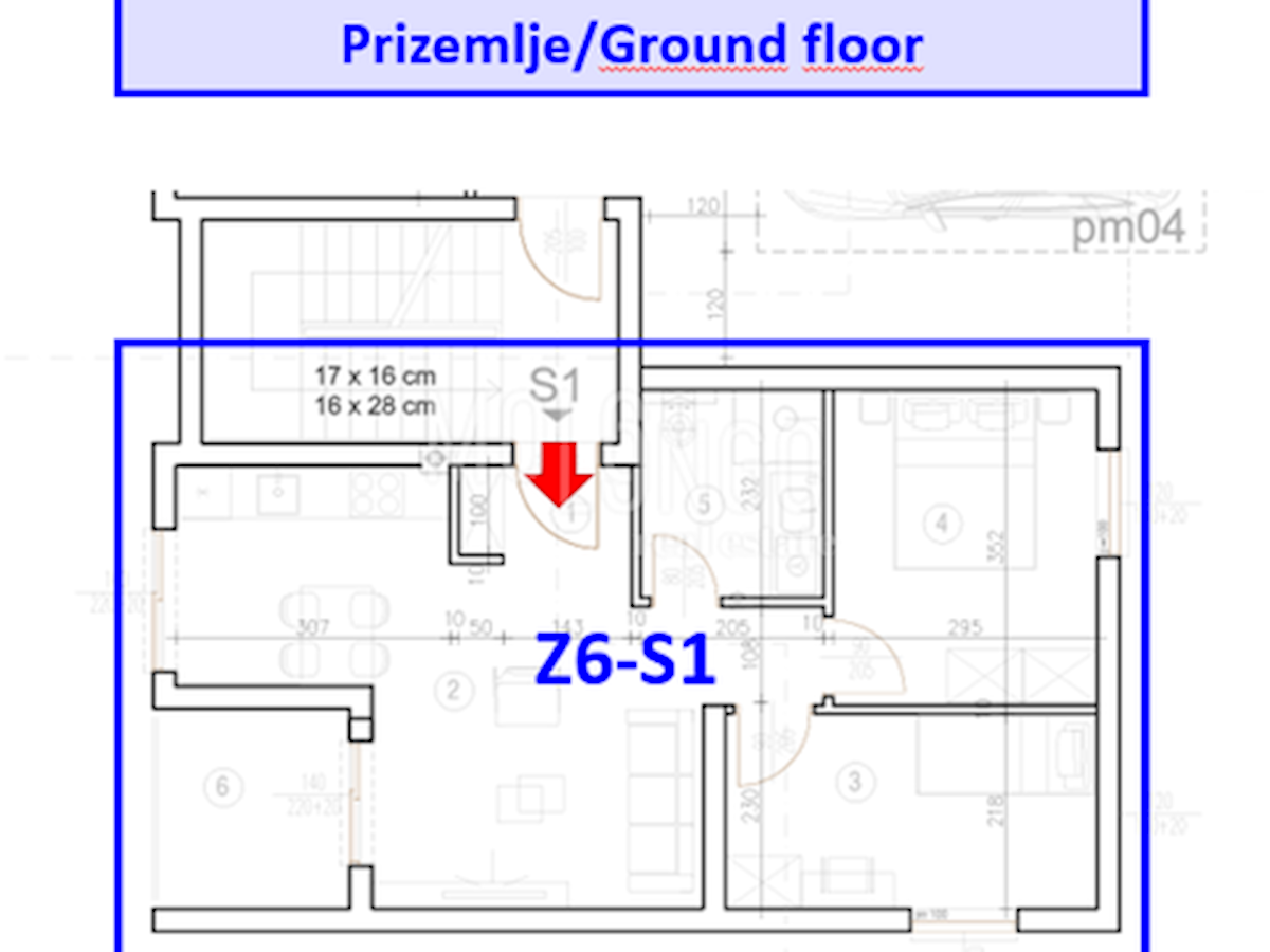 Stanovanje/apartma Veli vrh, Pula, 55,46m2