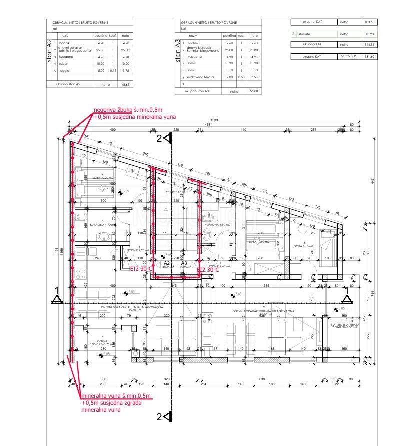 Stanovanje/apartma Centar, Pula, 48,65m2