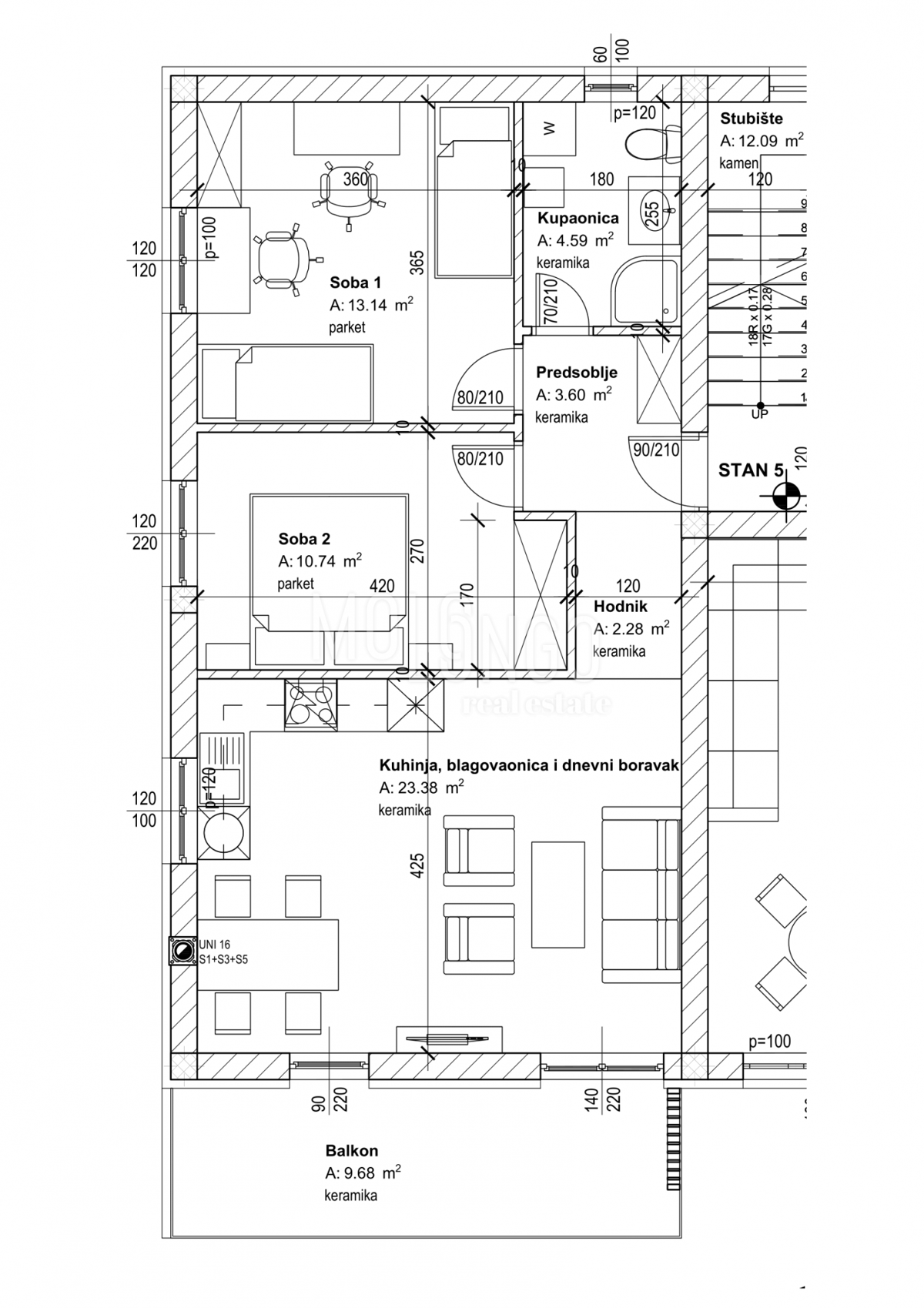 Stanovanje/apartma Viškovo, 67,41m2