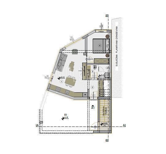 ISTRA, PULA – VELI VRH | Stan A1 | Novogradnja | Prizemlje | 42,27 m² | 1,5 km od mora