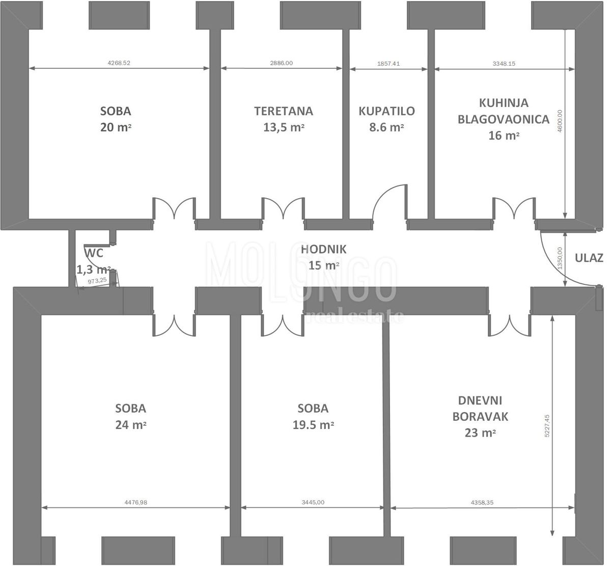 Stanovanje/apartma Centar, Rijeka, 140,92m2