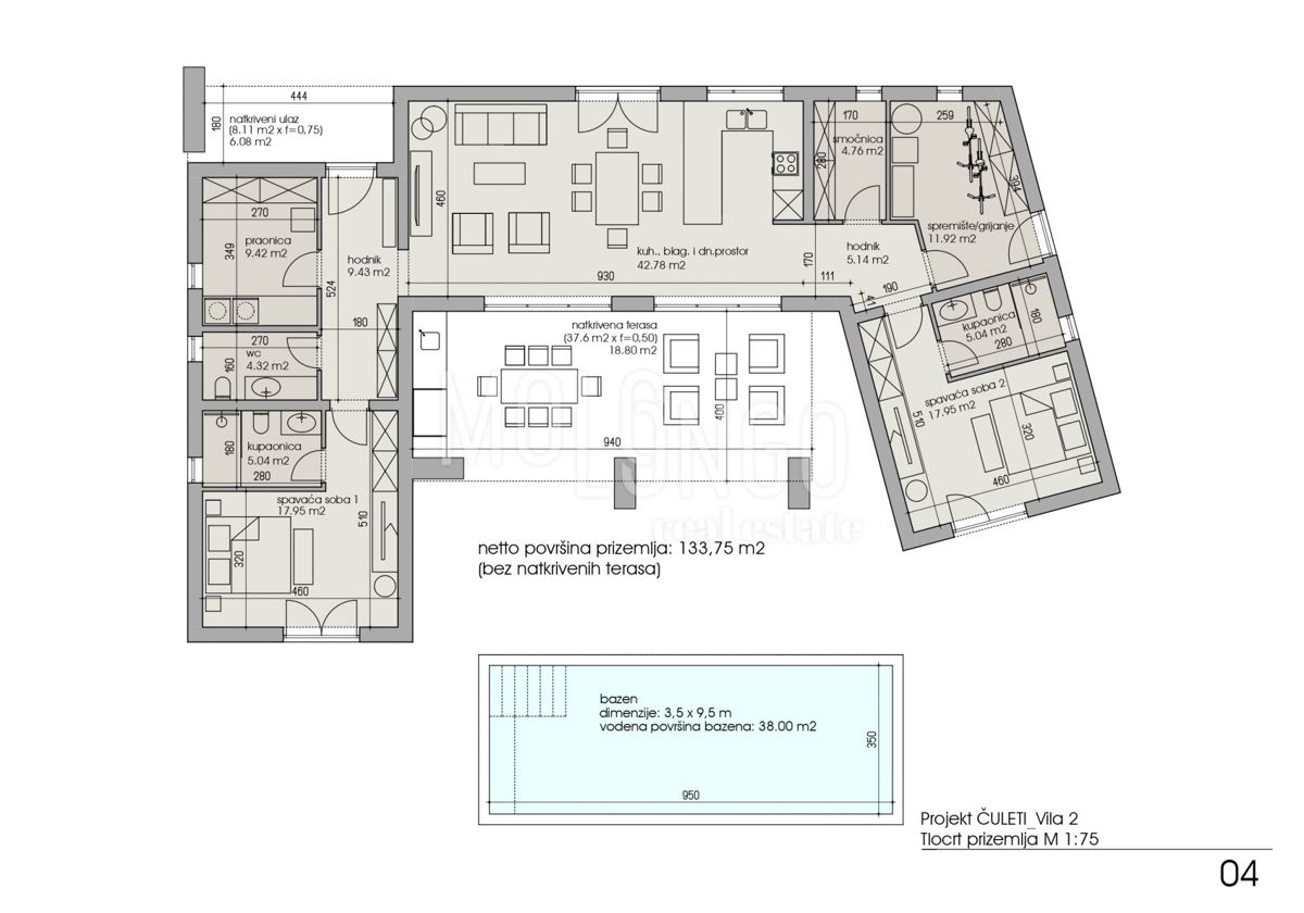 Zemljišče Gračišće, 1.384m2