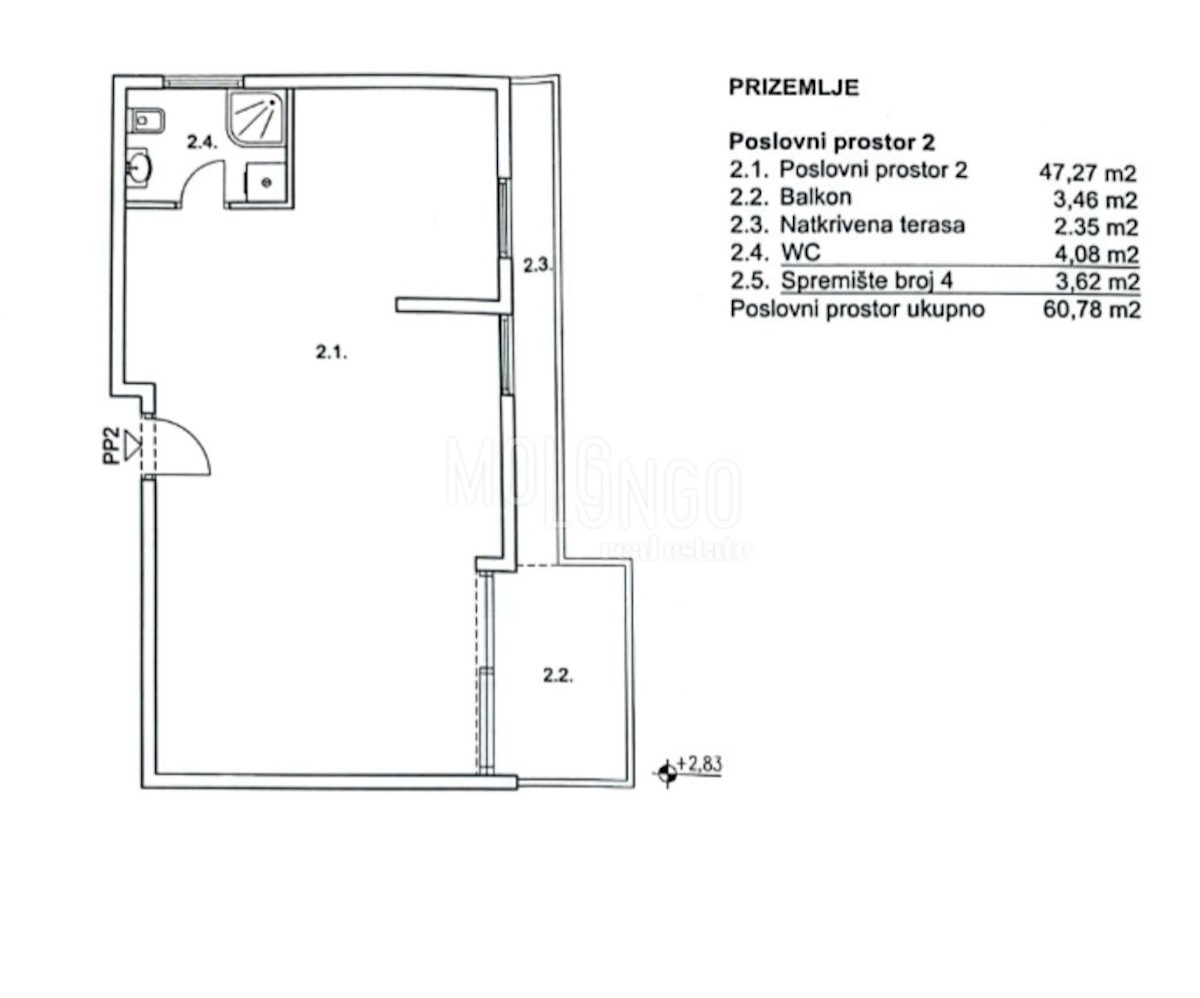 Poslovni prostor Zamet, Rijeka, 58m2