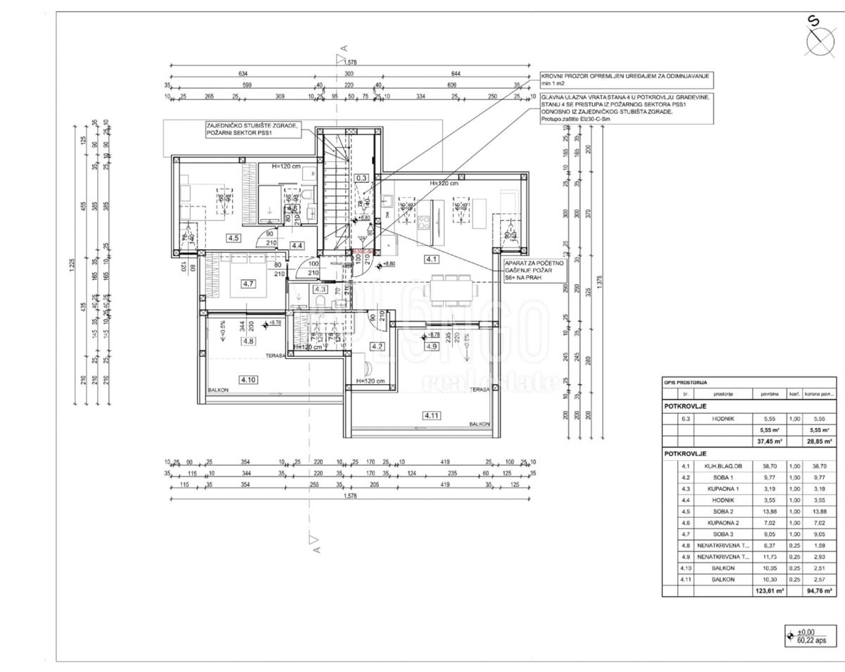 Stanovanje/apartma Dramalj, Crikvenica, 90m2