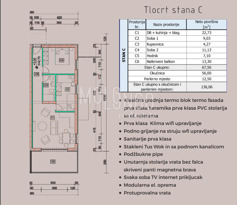 Stanovanje/apartma Omišalj, 1m2