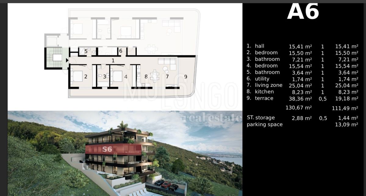 Stanovanje/apartma Ičići, Opatija - Okolica, 118,67m2