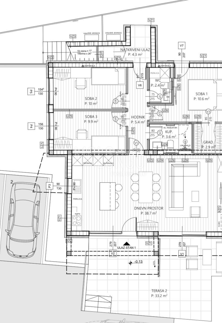 Stanovanje/apartma Trsat, Rijeka, 83m2
