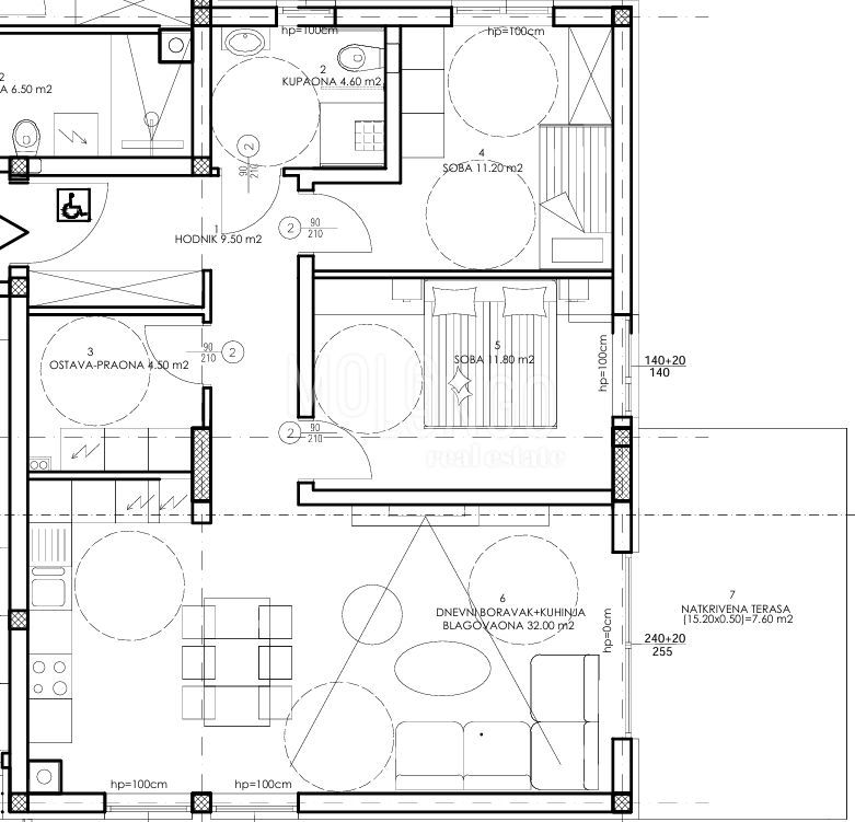 PULA – NOVOGRADNJA | Stan na 4. katu 81,20 m² | garažno parkirno mjesto A39