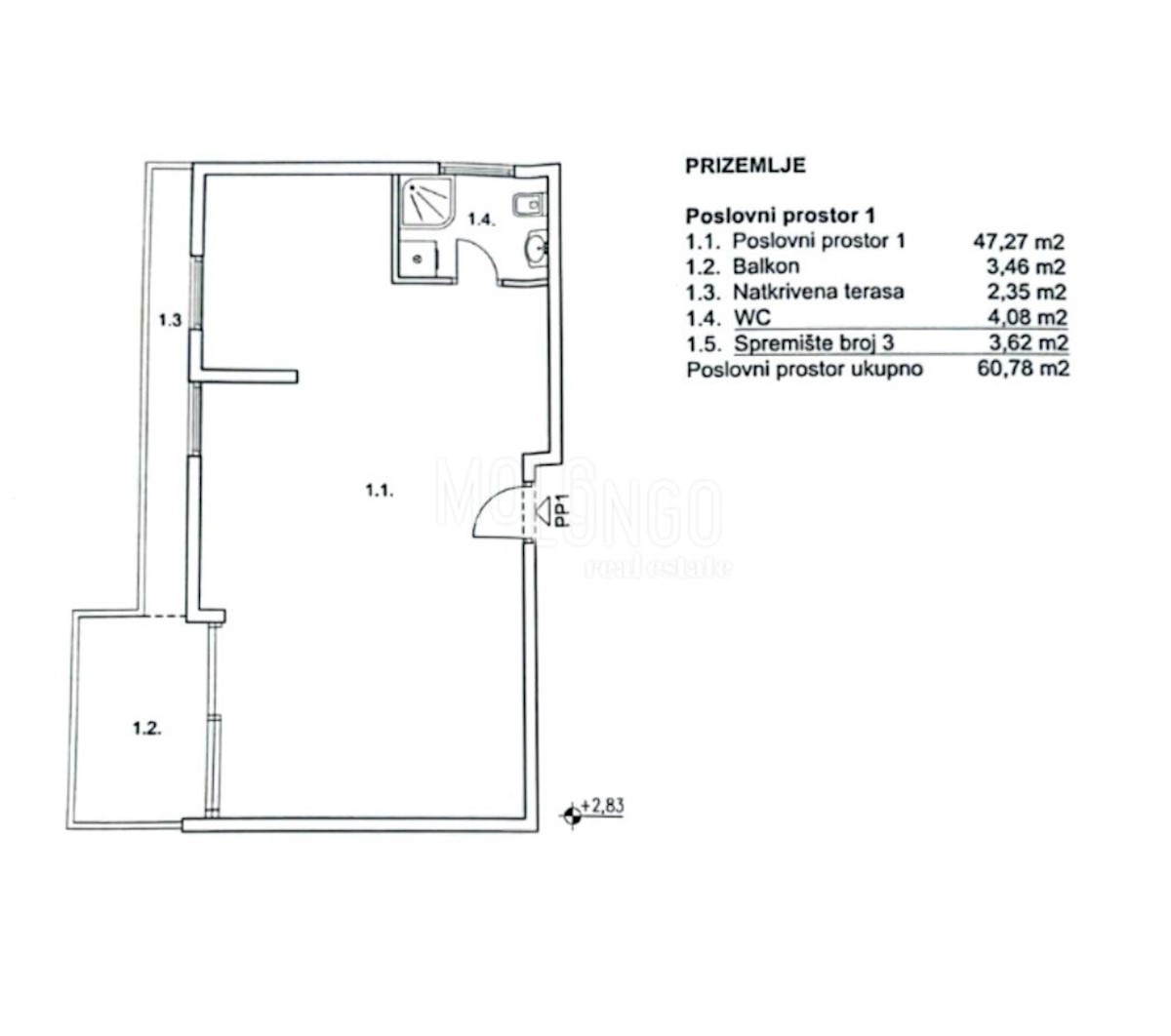 Poslovni prostor Zamet, Rijeka, 58m2