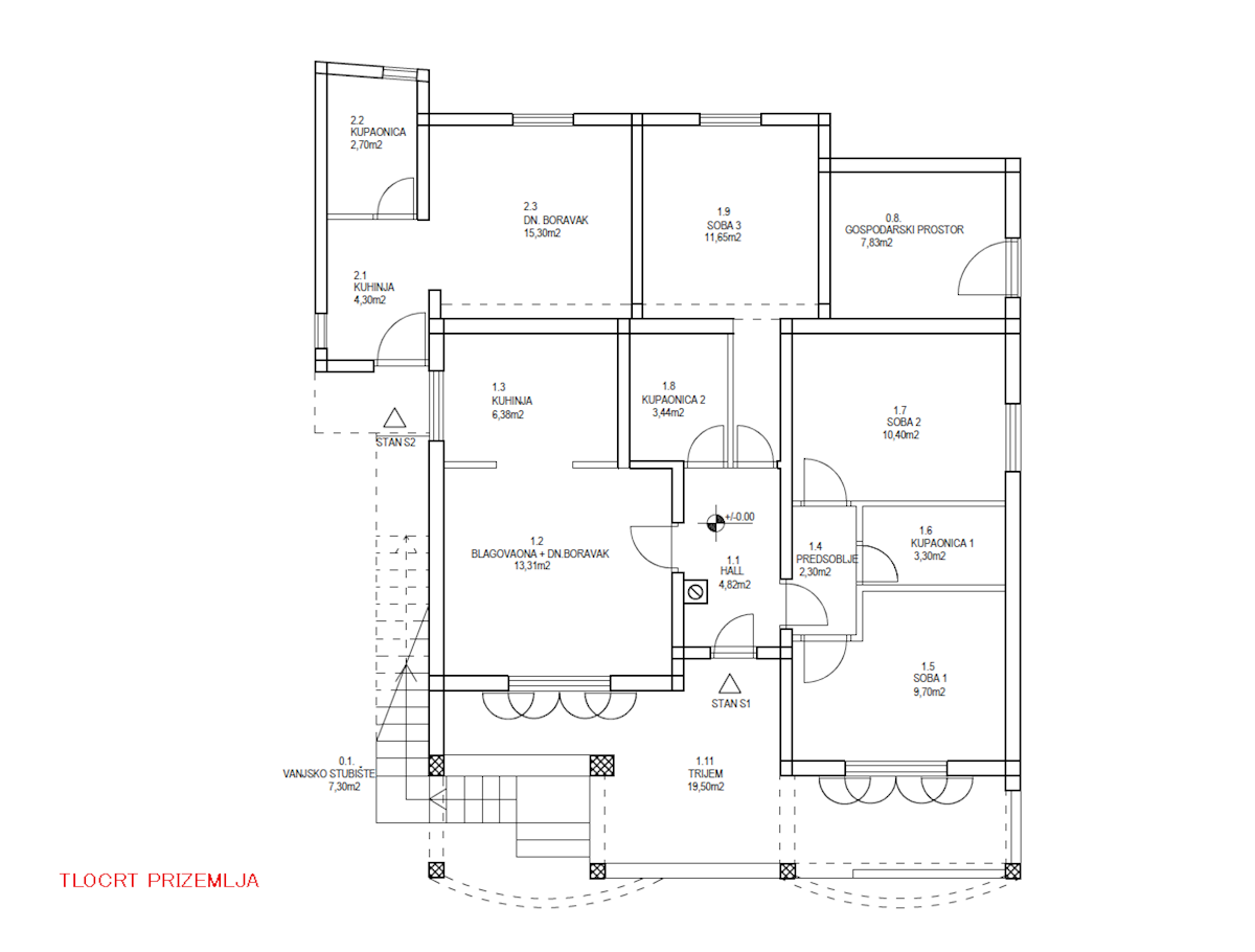 Rogoznica, apartmajska hiša v prvi vrsti do morja