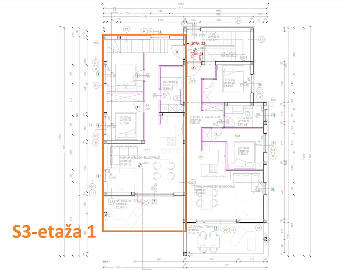 Vodice, novi apartmaji s pogledom na morje