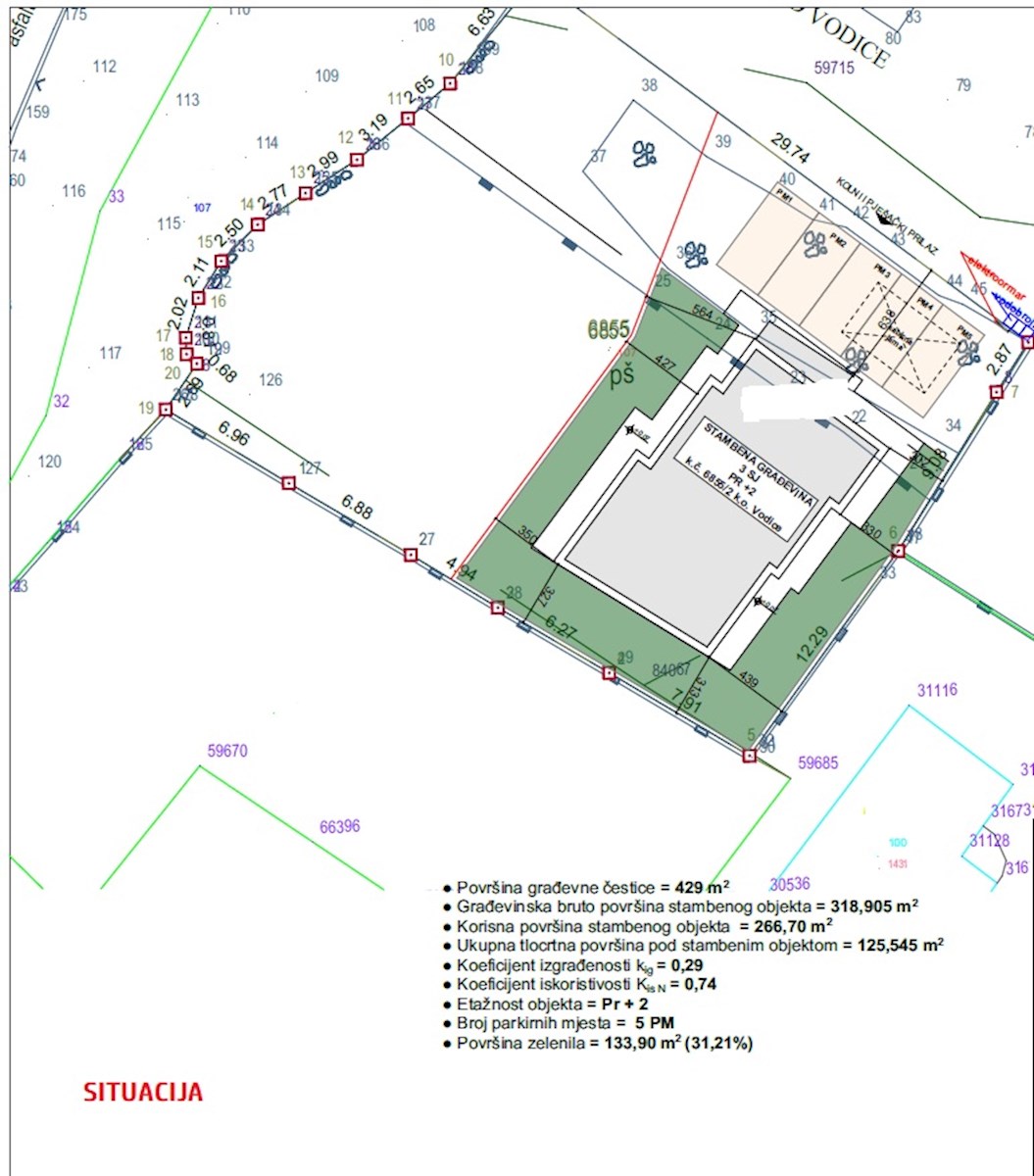 Vodice, dvosobni apartmaji v novogradnji