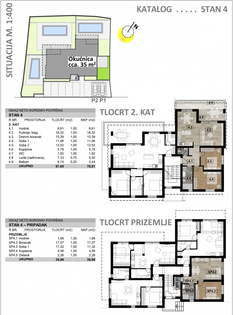 MALINSKA - Dva apartmaja v novogradnji