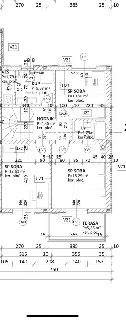 Kukuljanovo - Vrstna hiša z vrtom