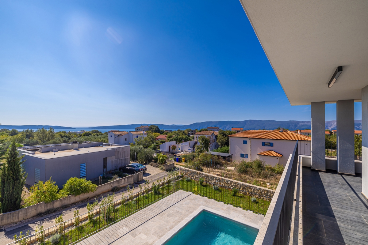 OTOK KRK, širše območje mesta Krk - Luksuzna vila s pogledom na morje