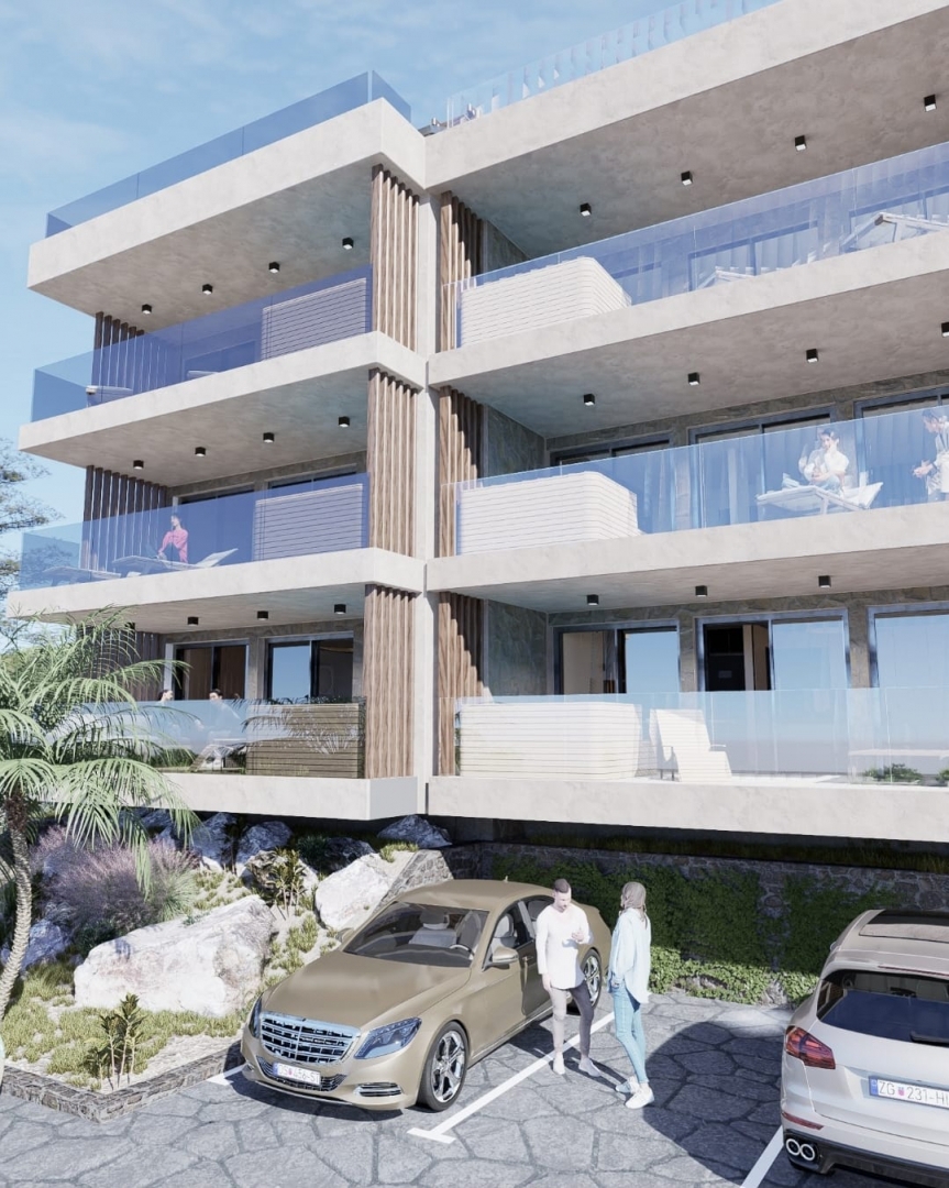 DRAMALJ - Apartma 105 m2 v drugem nadstropju, 150 m od morja, dve terasi, parkirišče