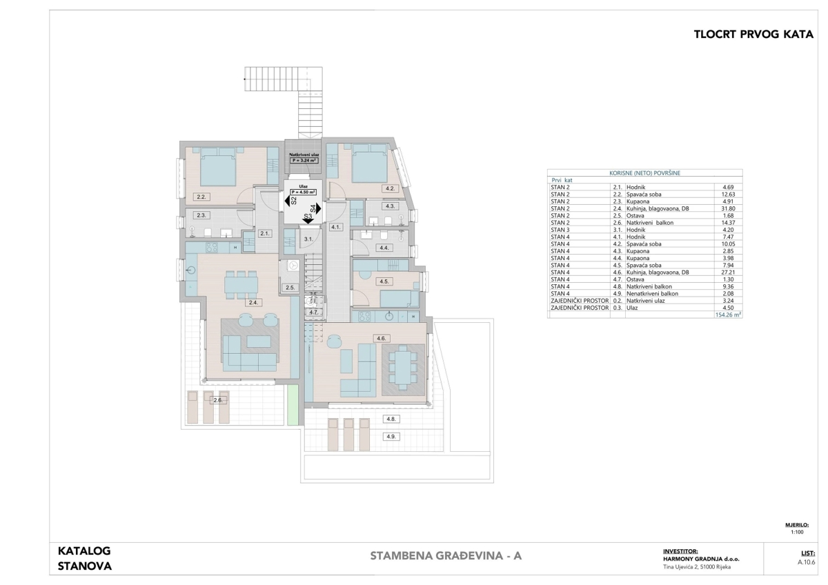 Mesto Krk - Luksuzni penthouse s panoramskim pogledom in bazenom