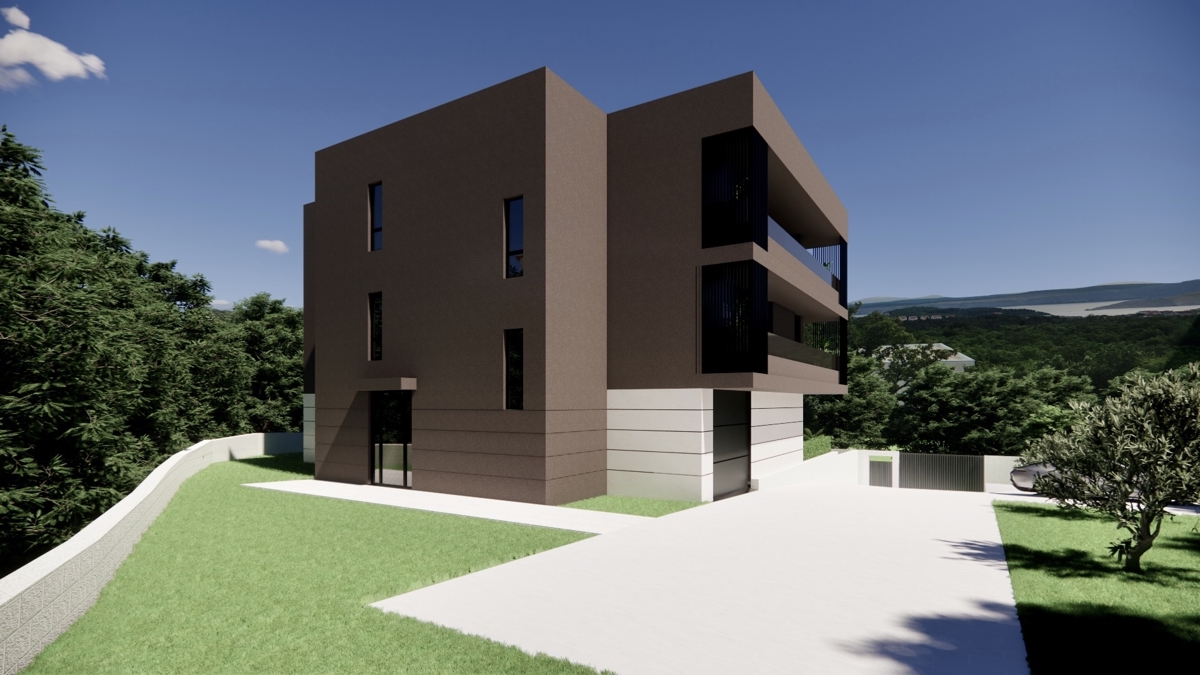 Jadranovo - Dvosobno stanovanje z veliko teraso in pogledom na morje