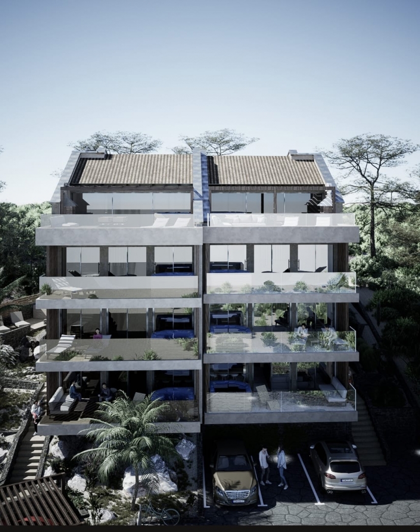 DRAMALJ - Enosobno stanovanje v pritličju, 150 metrov od morja, novogradnja