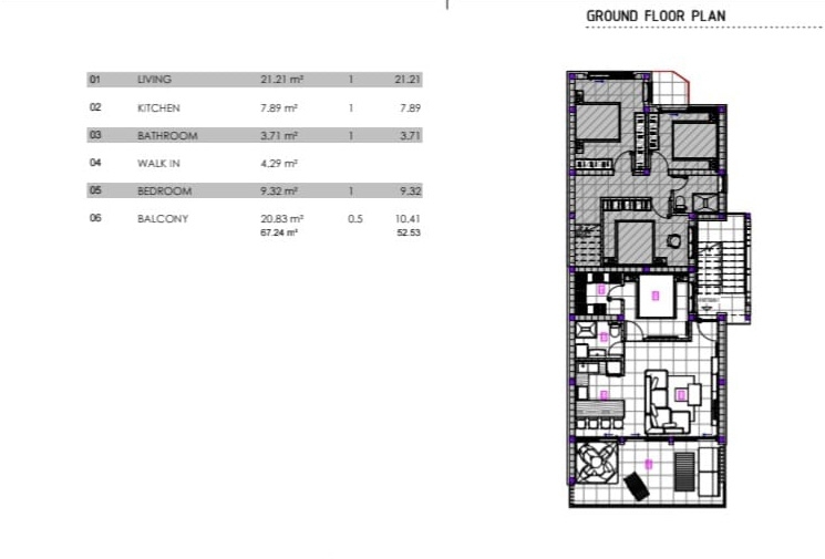 DRAMALJ - Enosobno stanovanje v pritličju, 150 metrov od morja, novogradnja