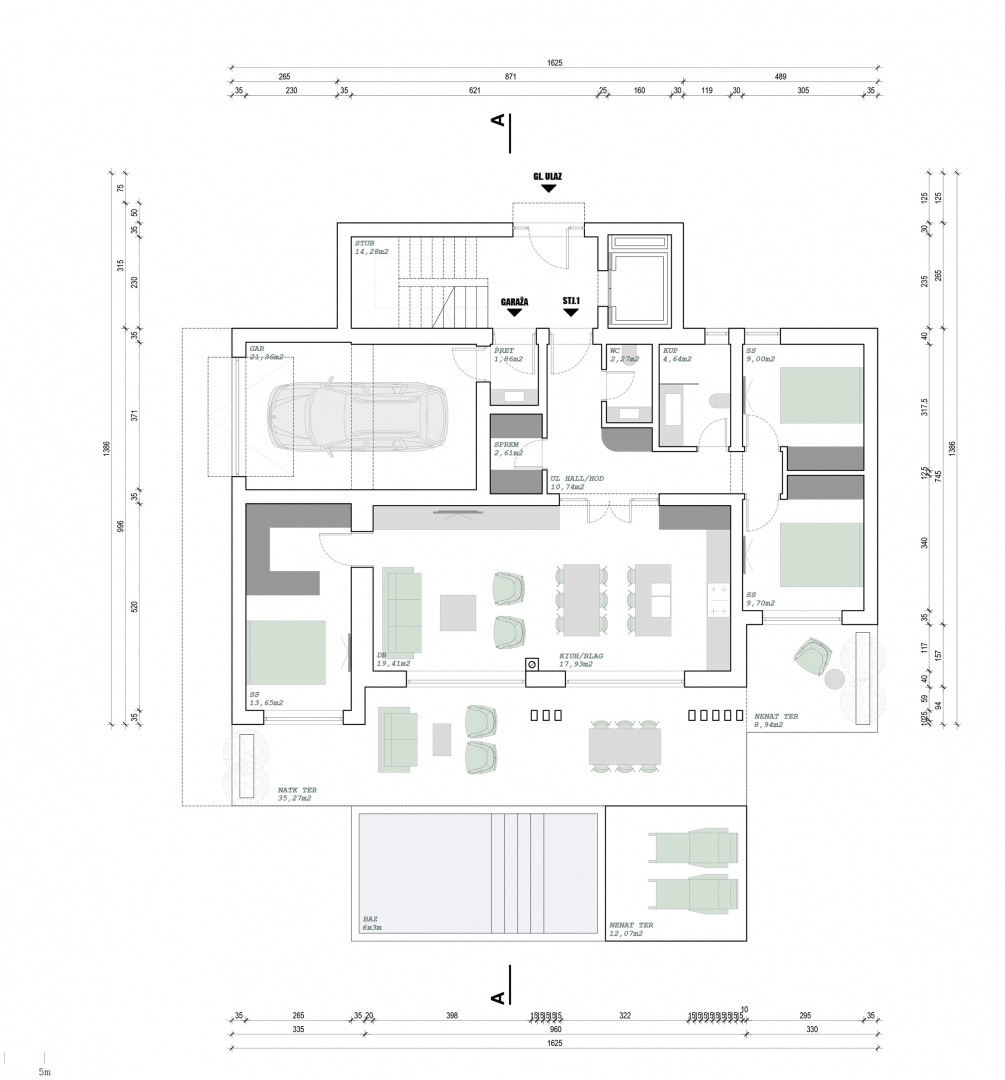 JADRANOVO - Novogradnja z bazenom in zasebnim vrtom