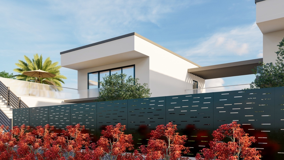 OTOK KRK - Moderna hiša dvojček z bazenom in pogledom na morje