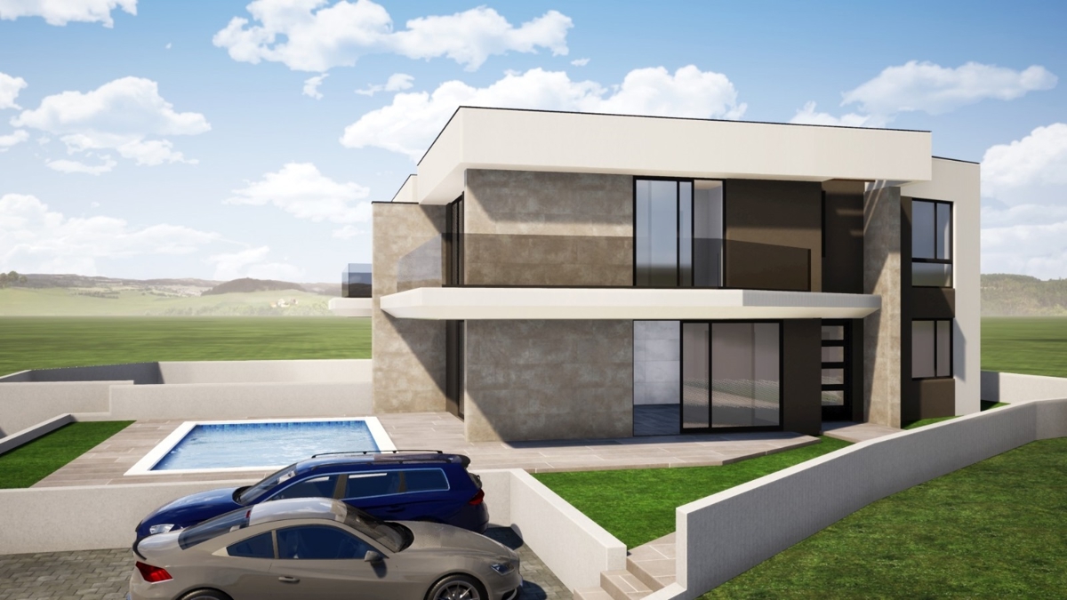 OTOK KRK, okolica mesta Krk - Gradbeno zemljišče s pogledom na morje